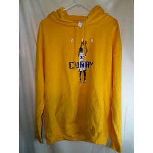 Air Curry 30 Hoodie Yellow Pullover NBA‎ Basketball Graphic Mens L
